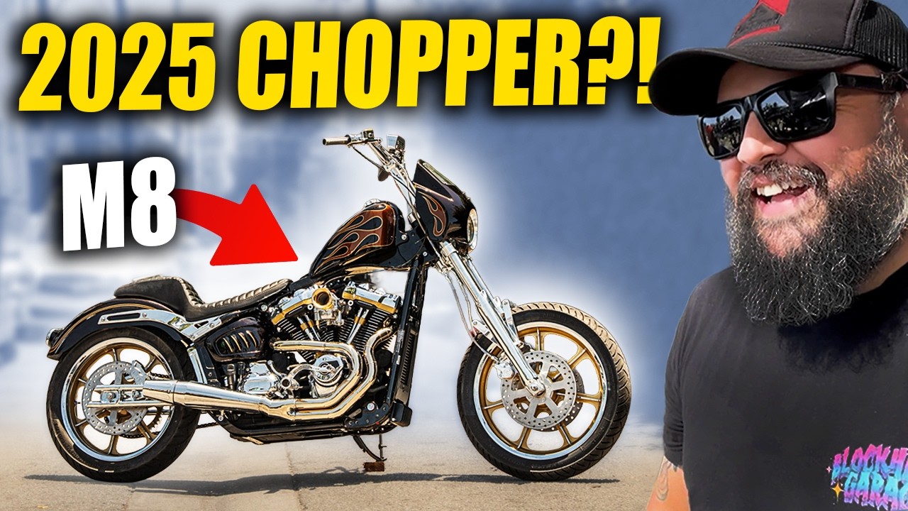 I built an epic chopper from a low rider🏍️