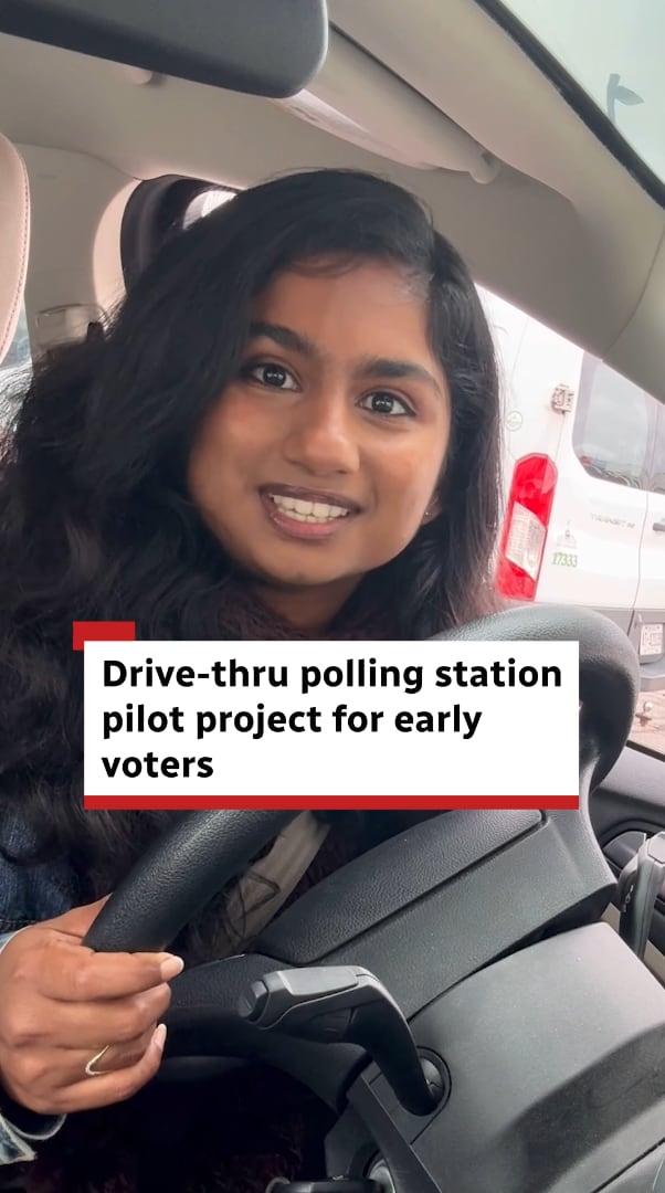 Kitchener's 1st drive-thru voting station opens