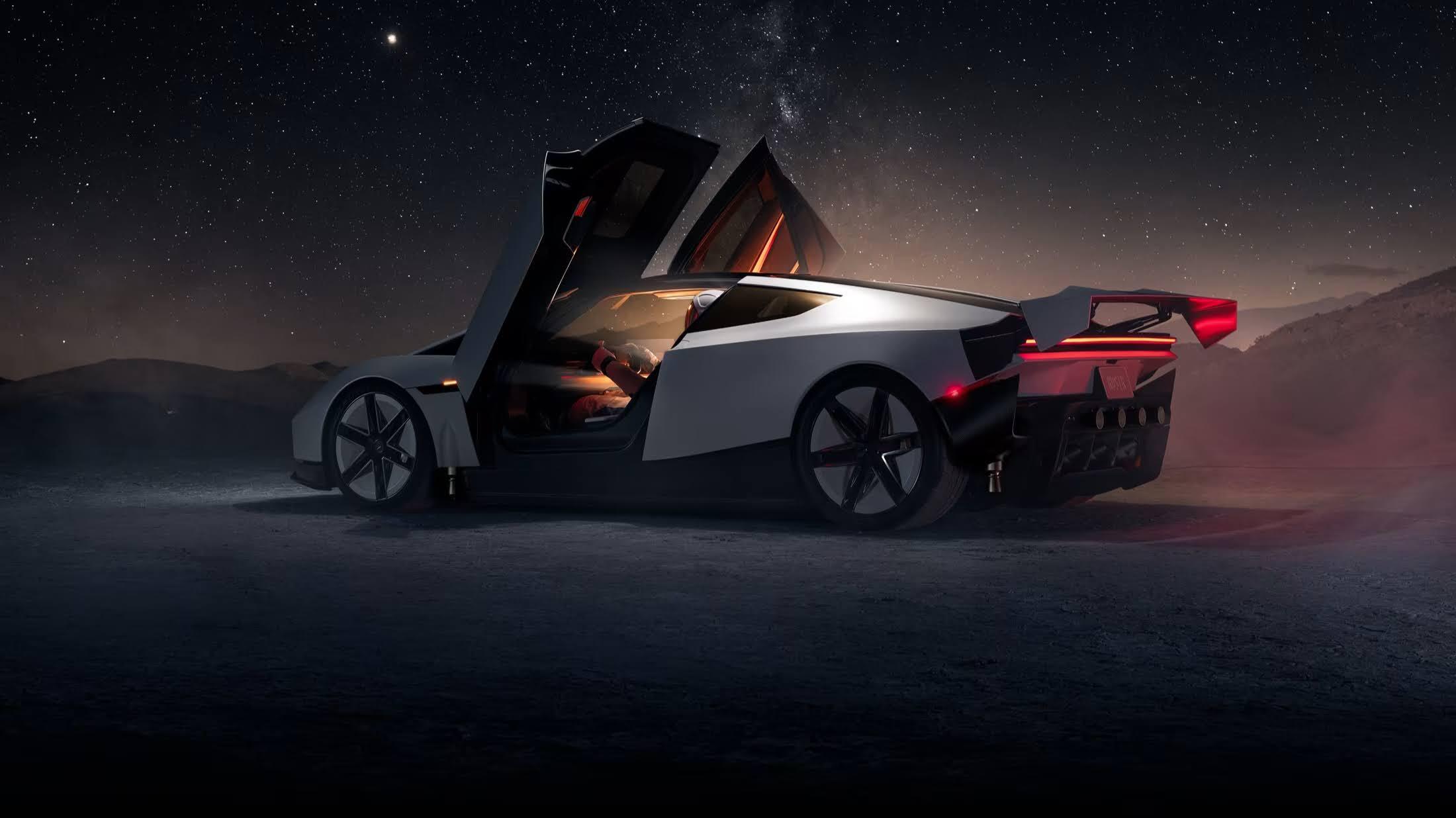 Tesla shows off Roadster 'flying car': Watch it drive upside down