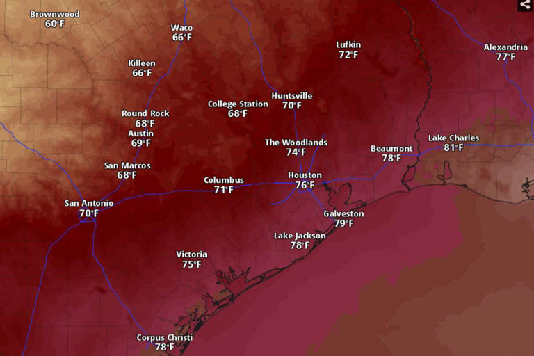 How chilly will Houston get with this cold front? Here's the weekend ...