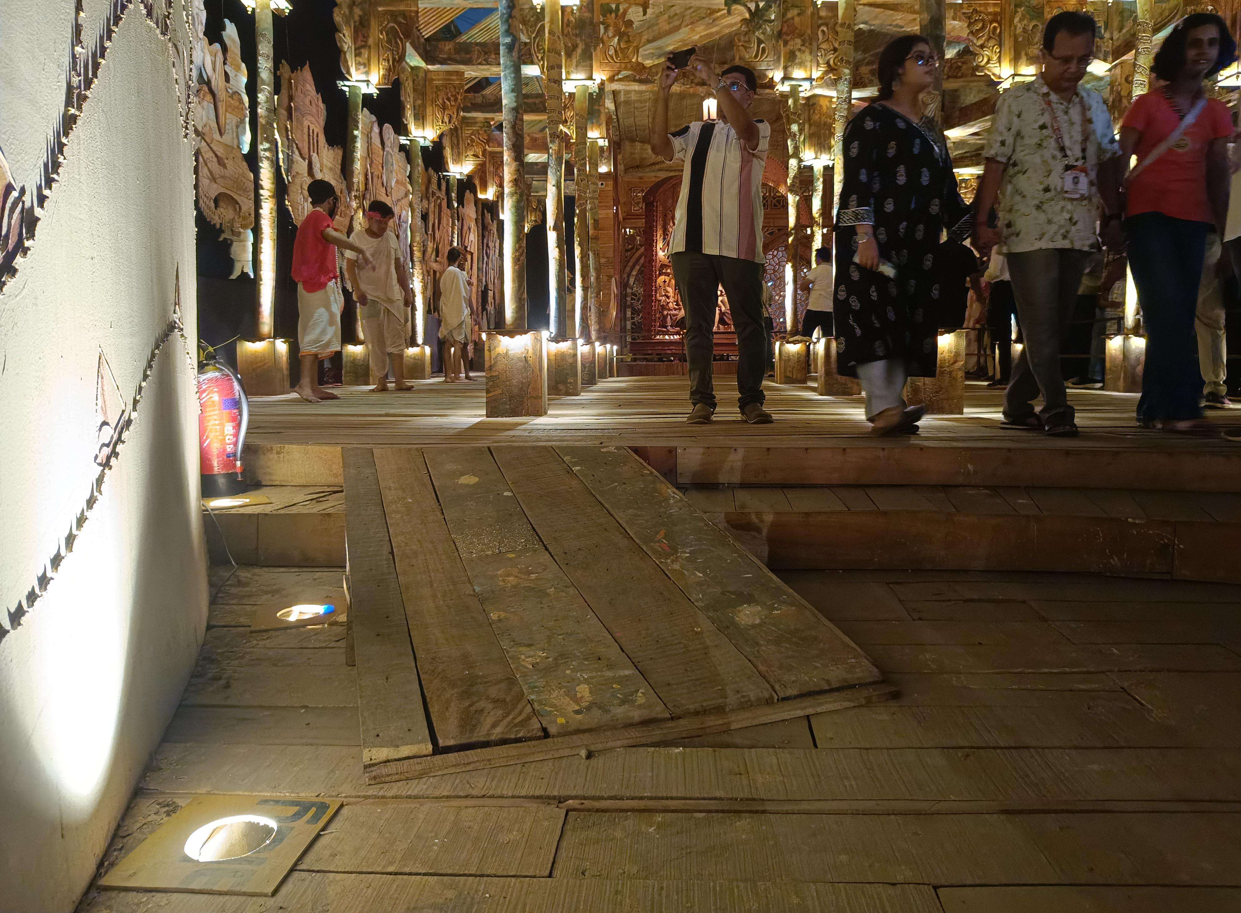 Barrier-free pandals welcome disabled visitors