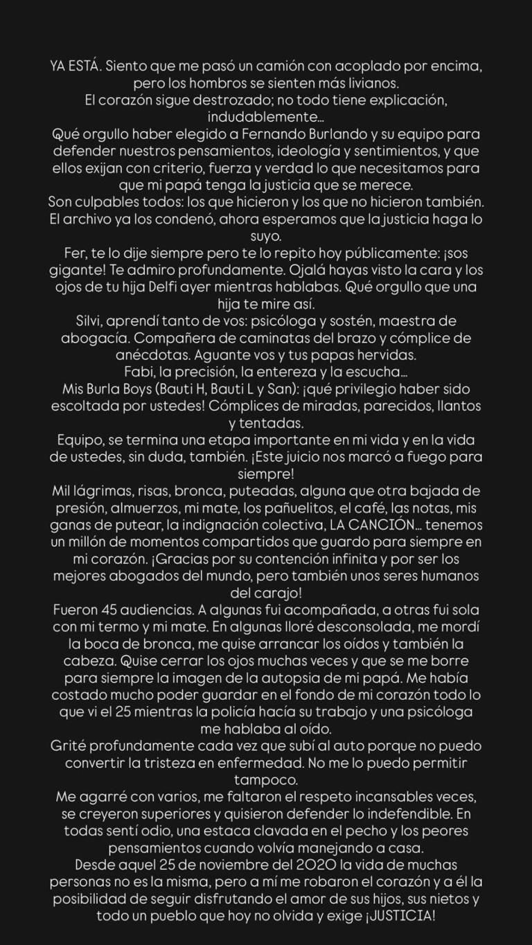 Gianinna, entre la bronca y el dolor durante el juicio por la muerte de ...