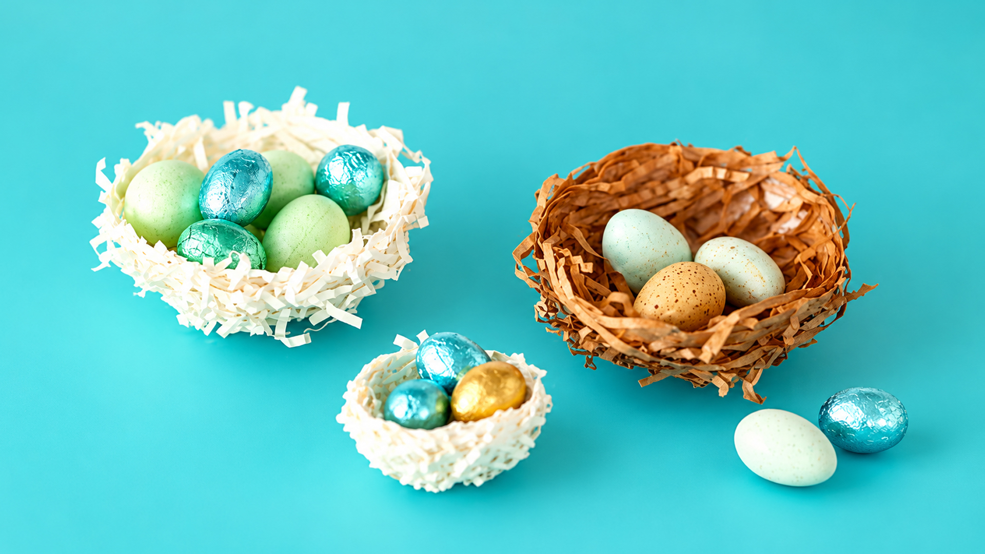 DIY shredded paper nest craft for Easter and spring decor