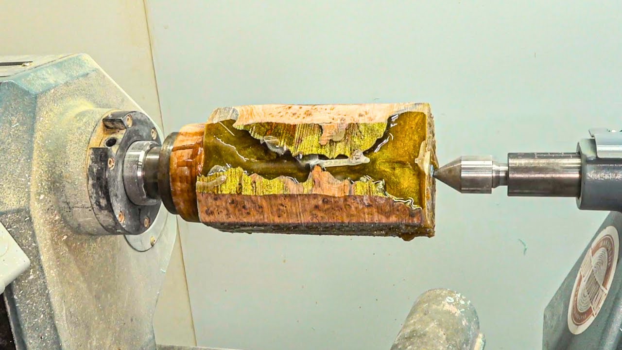 Creating a stunning gold burl goblet for Donald Trump!
