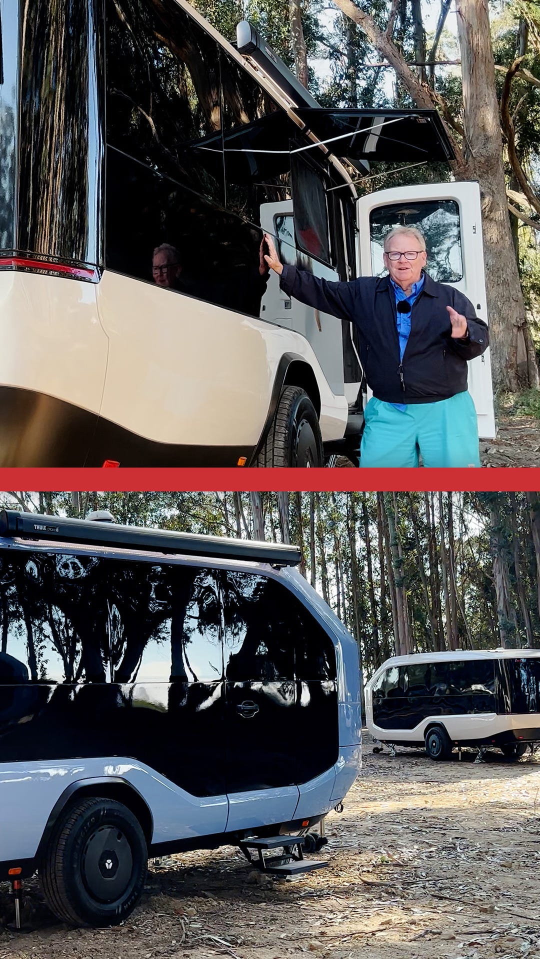This electric RV has autonomous trailer hitching