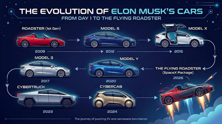 Batteries to thrusters: Tesla's 18-year road to the flying car