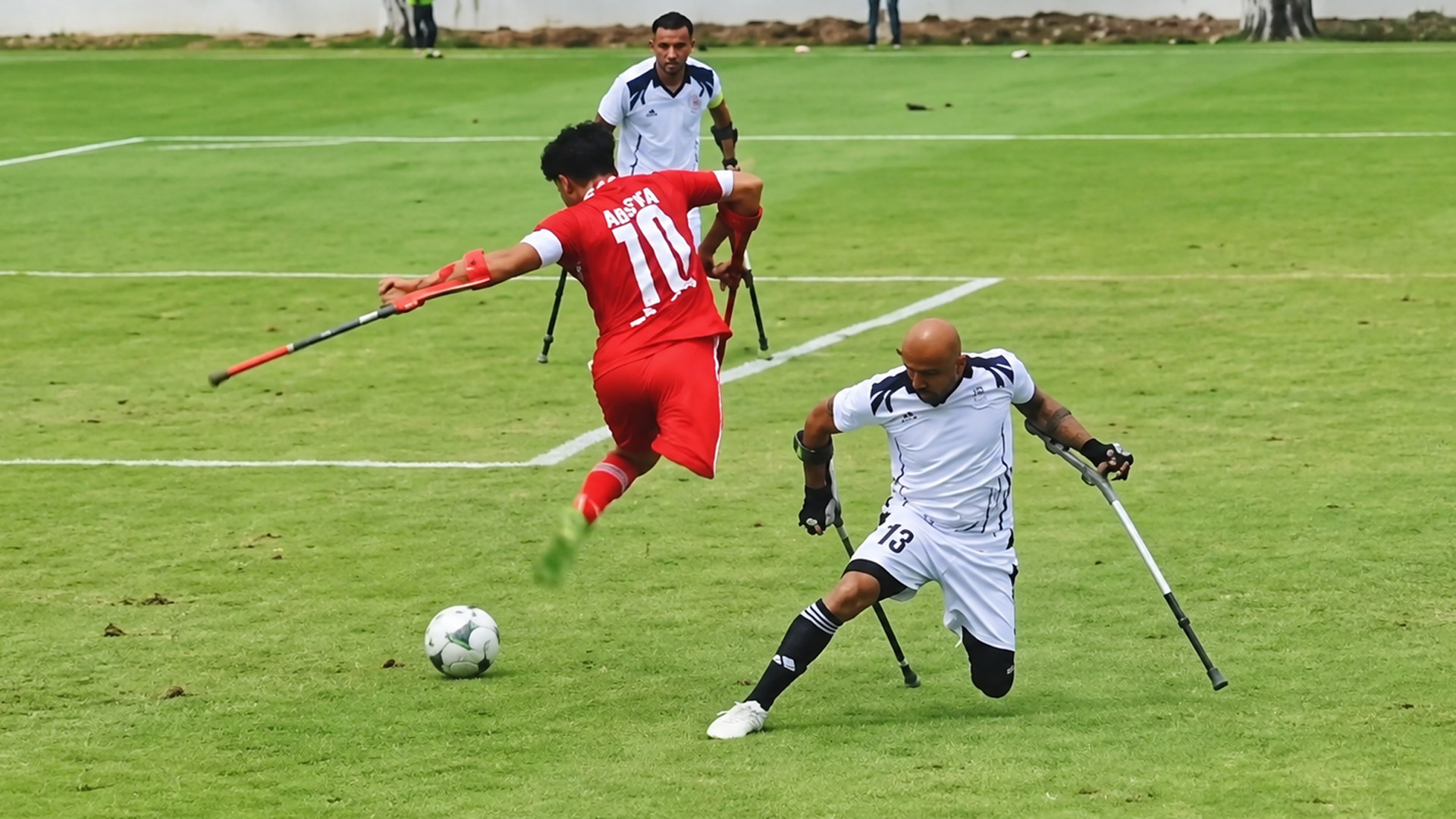 This is what an intense adaptive football match looks like