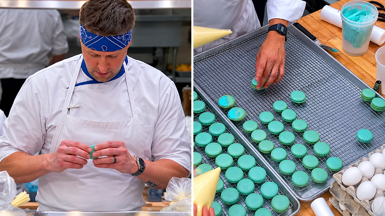 Blue team nails macarons before Hell’s Kitchen charity dinner service