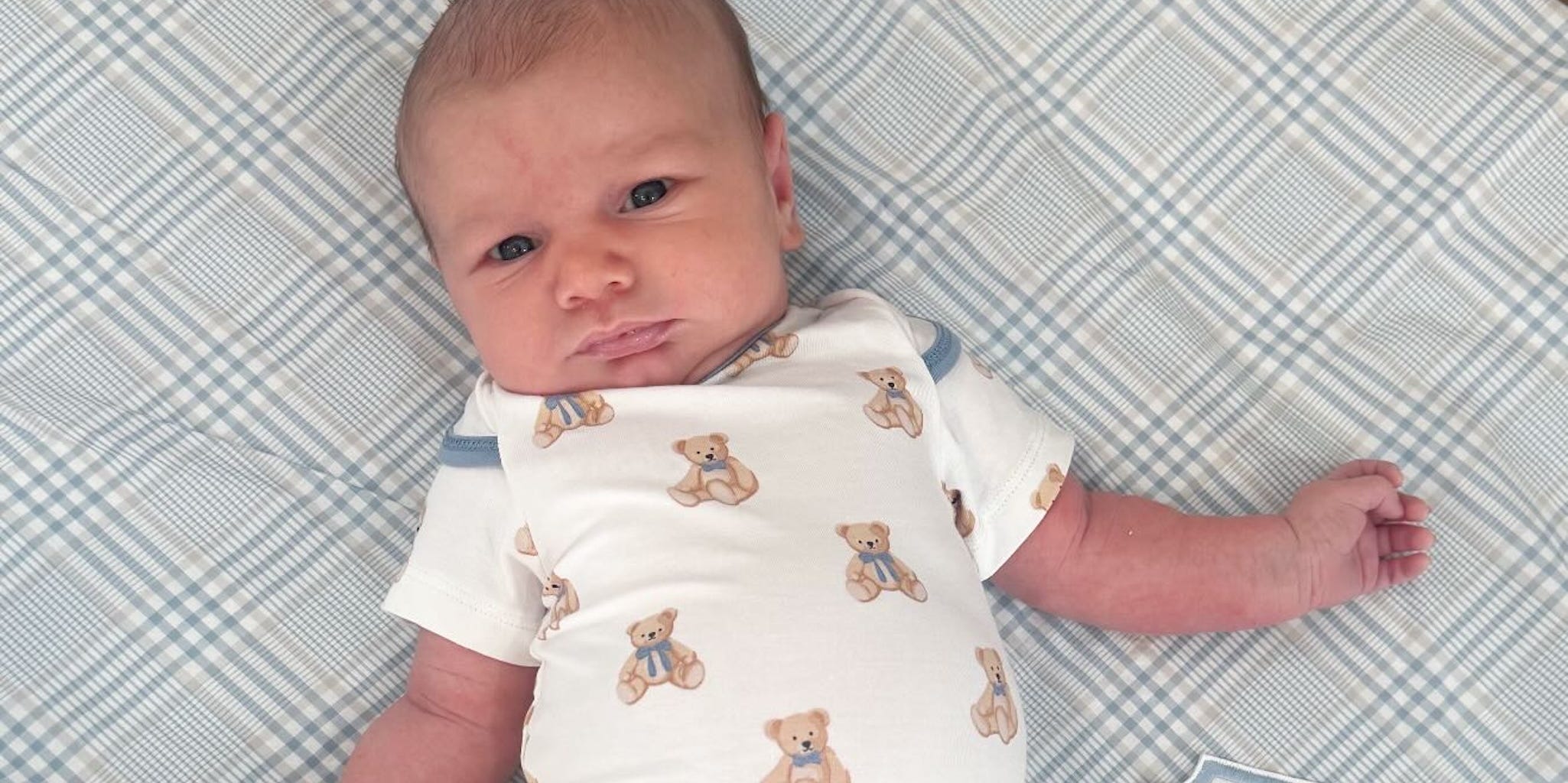 Alex Drummond shares her baby boy's adorable one-month milestone photos