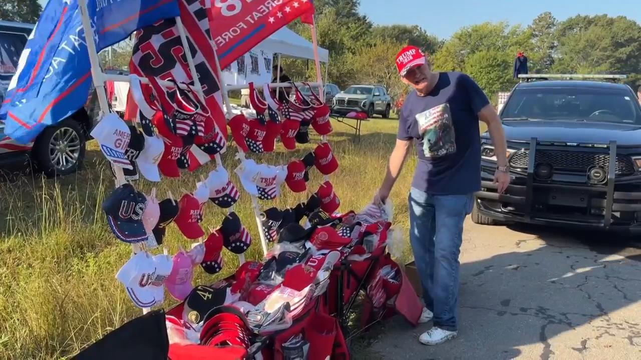 Trump voters voice their support for the president at a Georgia rally