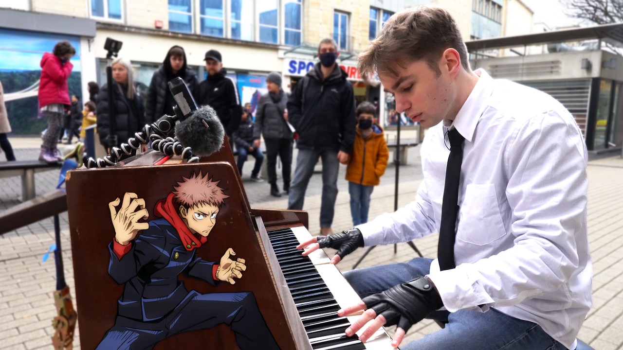 I played Jujutsu Kaisen songs on piano in public