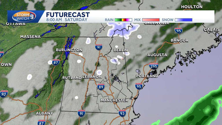 Impact weather in New Hampshire: Northern snow showers as cold air moves in