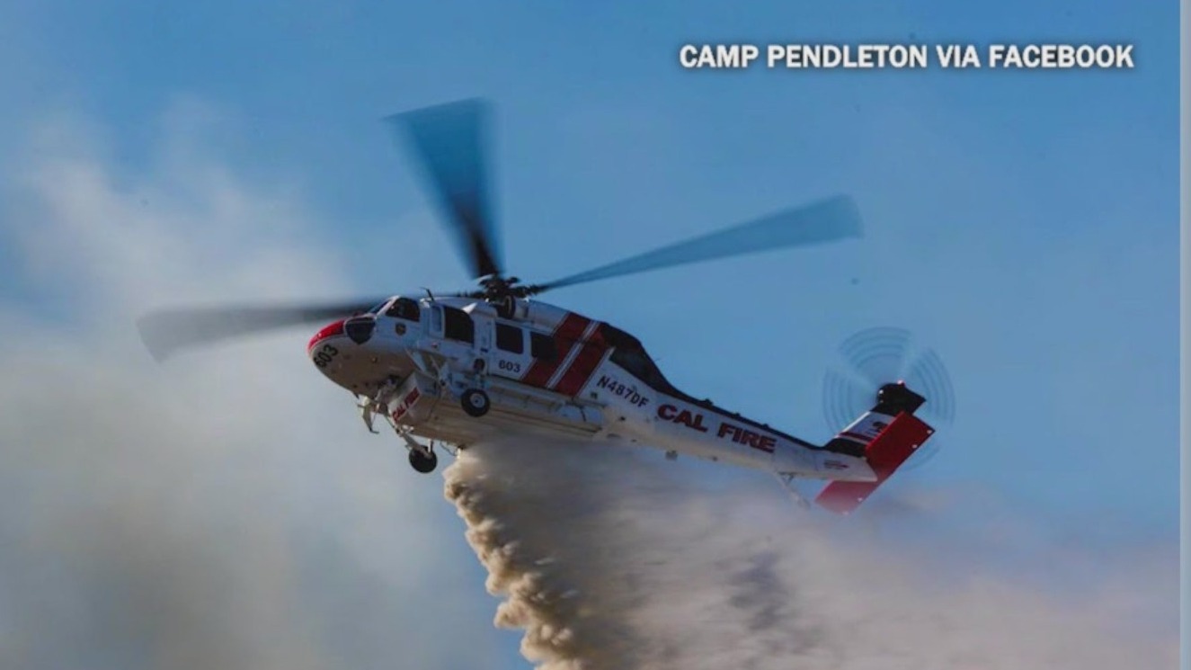 I-5 closed due to brush fire on Camp Pendleton