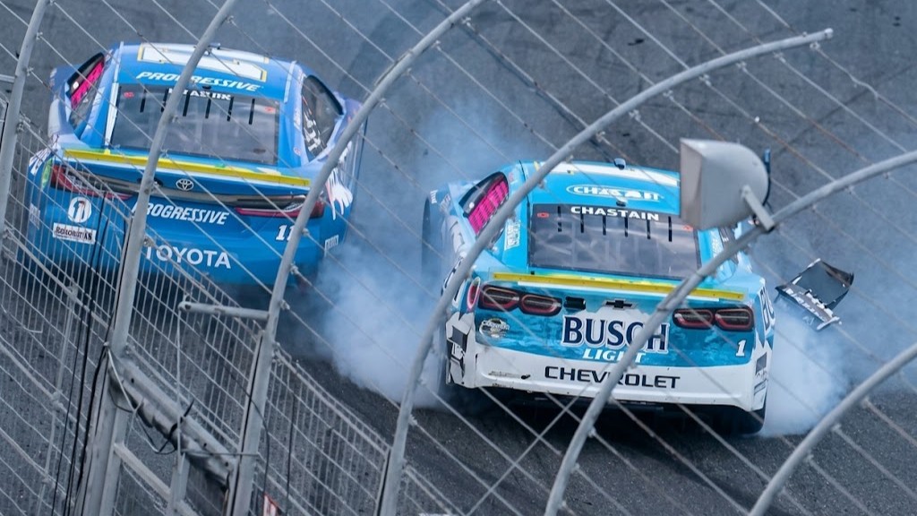 A NASCAR driver pulls off a surprising reverse maneuver