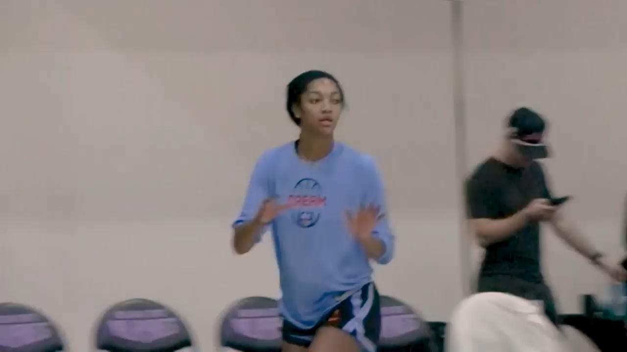 Angel Reese and the Dream work out ahead of Game 1