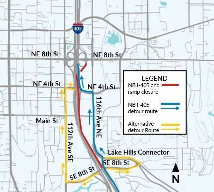 Northbound I-405 closures mean a congested weekend near Bellevue | Oct ...