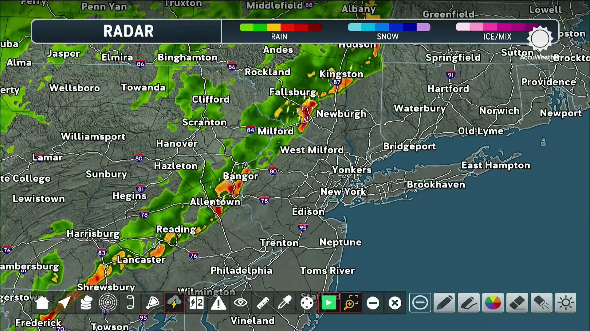 Gusty storms down trees and power lines while pushing through Pennsylvania