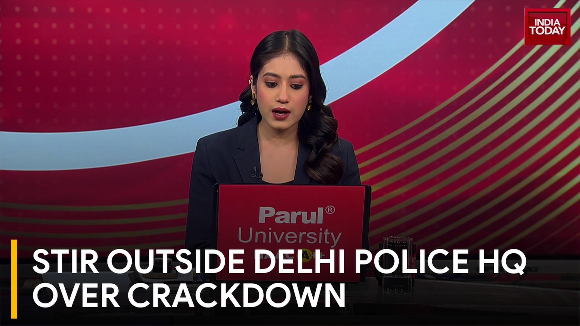 Delhi Police HQ stir, BNS 163 defied detentions condemned by left groups