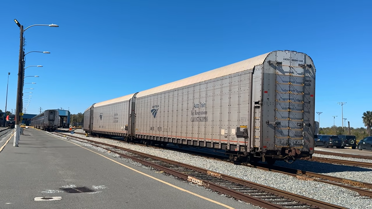 America's only train that lets a car ride along gets tested for 22 hours