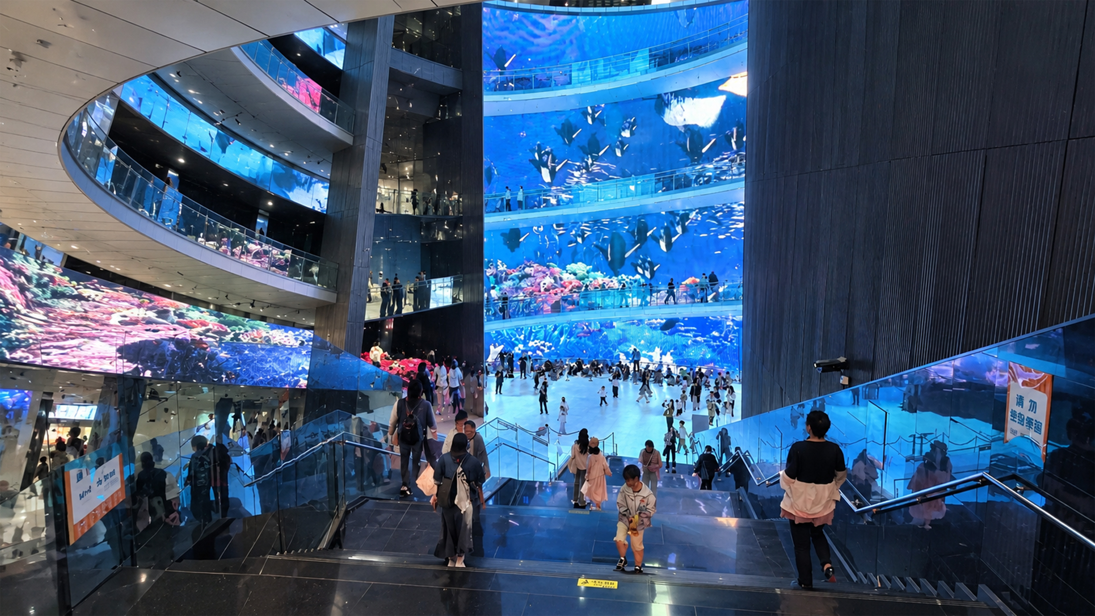 Giant screens turn this Beijing museum into an ocean scene