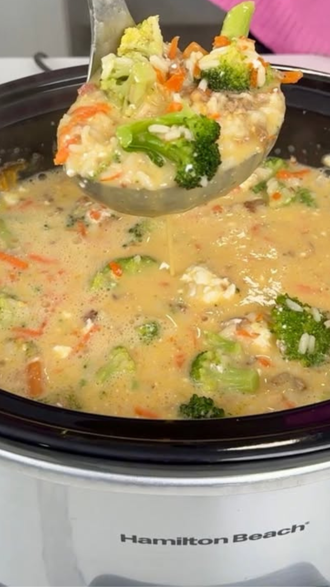 Easy crockpot dinner hack: Broccoli cheese soup!