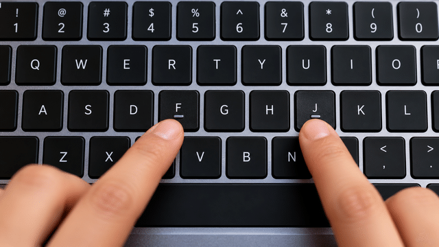 Why do the F and J keys on a keyboard have tiny bumps? Here's their purpose
