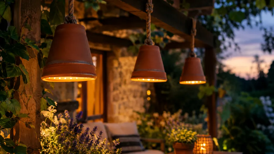 Starý květináč ještě nevyhazujte. Vytvořte z něj originální lampu ...