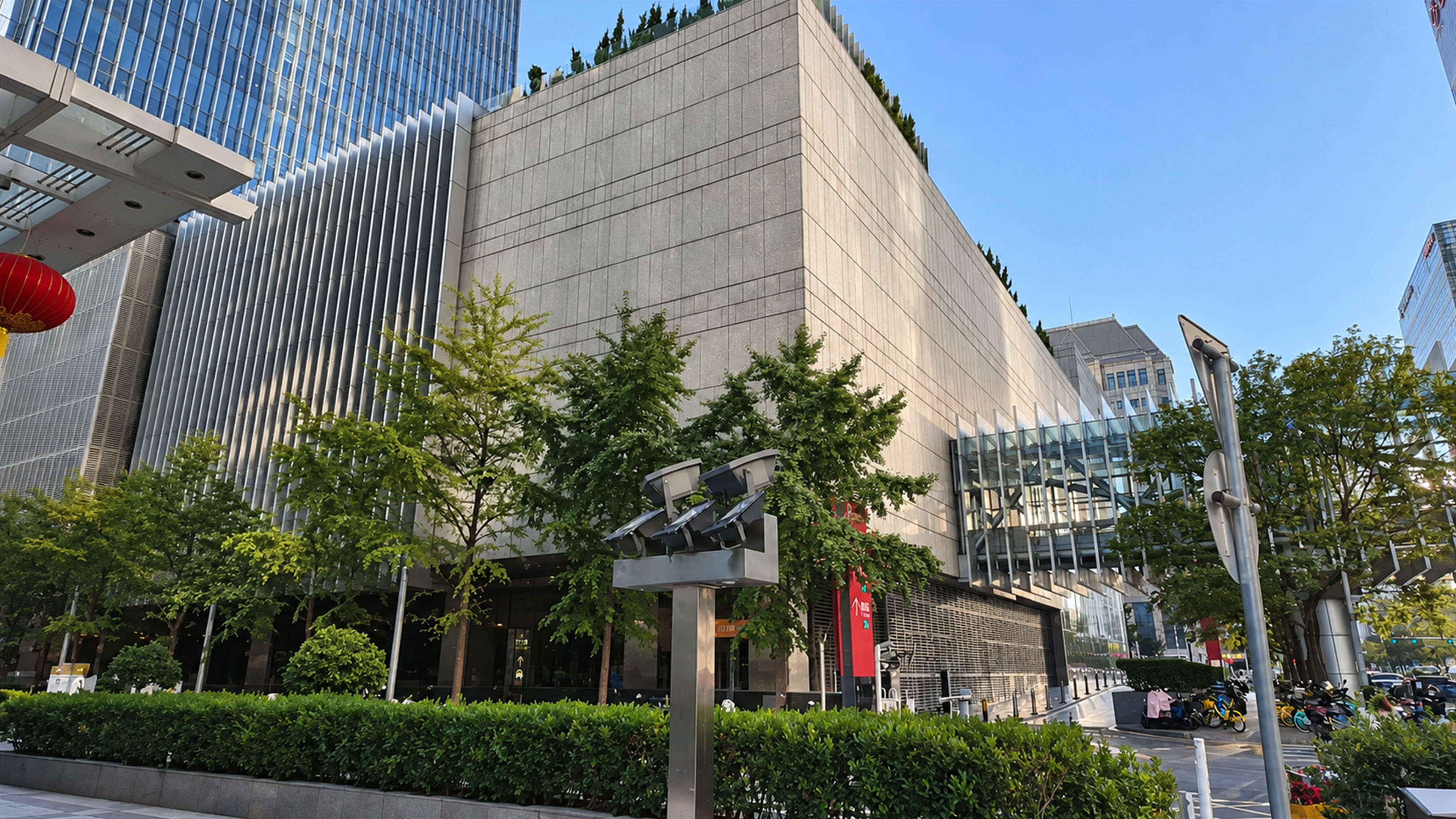 Beijing’s modern architecture hides behind this massive blank facade