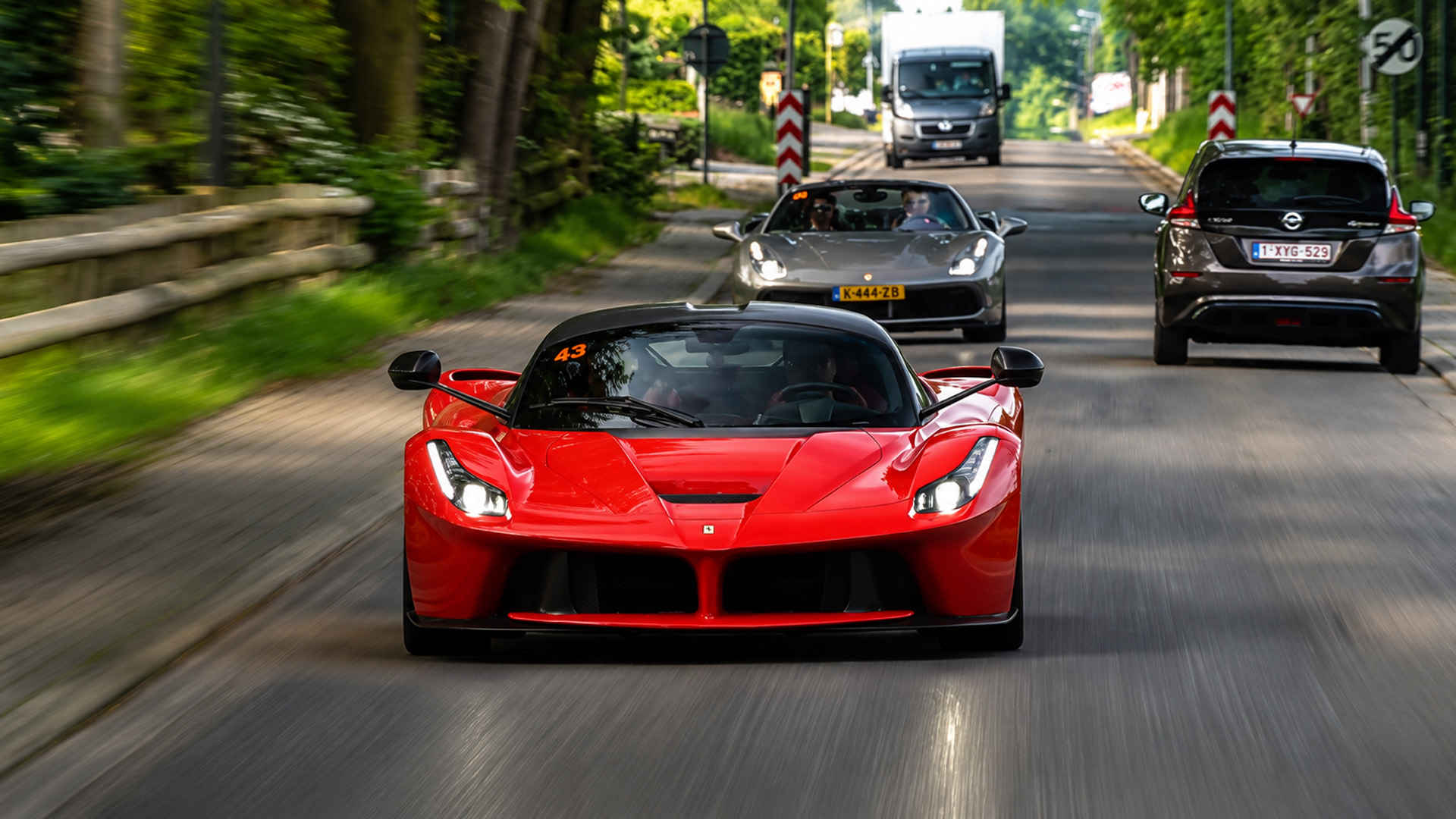 The Ferrari LaFerrari roars into action with electrifying acceleration