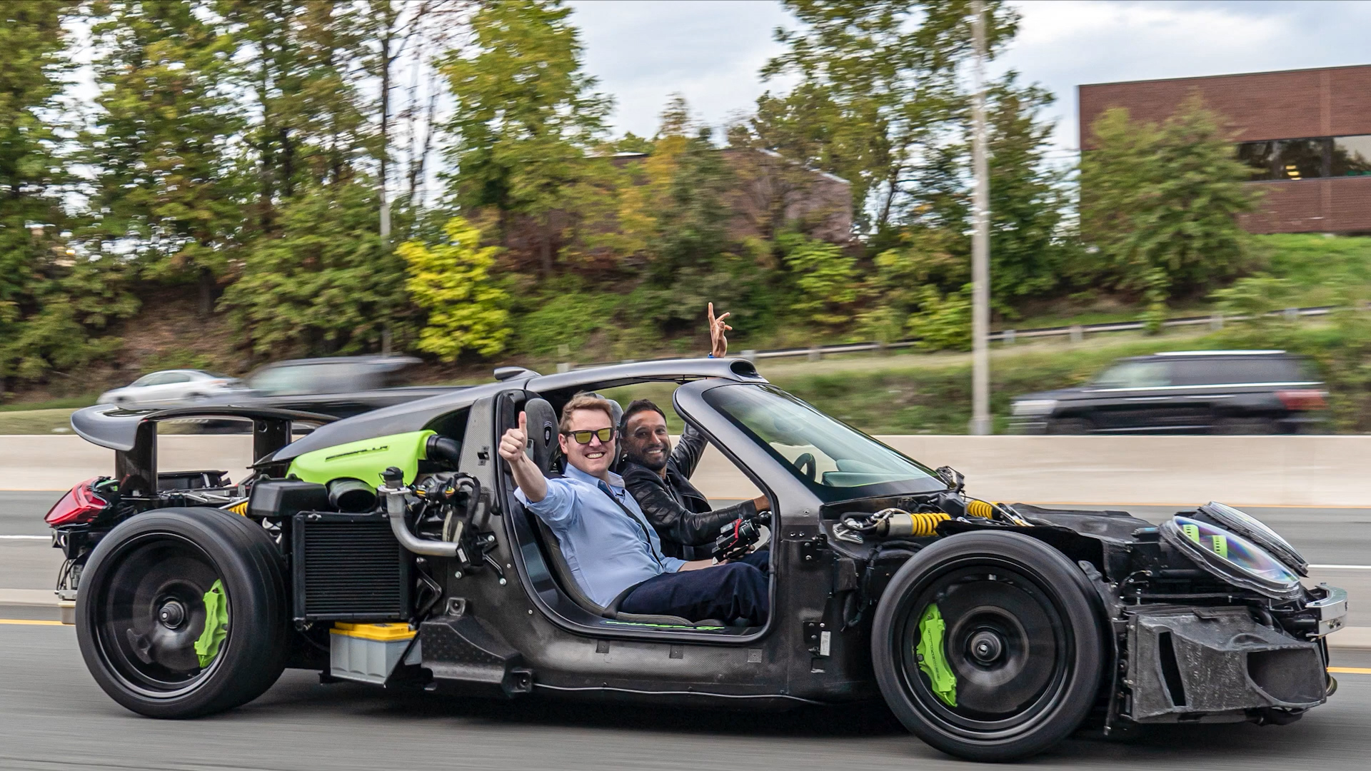 Driving a stripped-down supercar through New York City