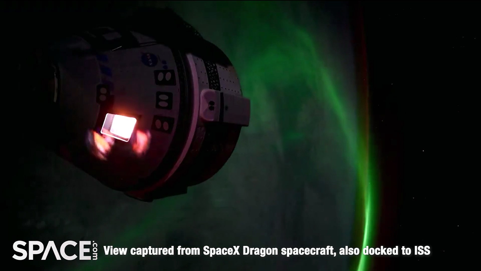 Time-Lapse Of Boeing Staliner Flying Over Auroras While Docked To Space ...