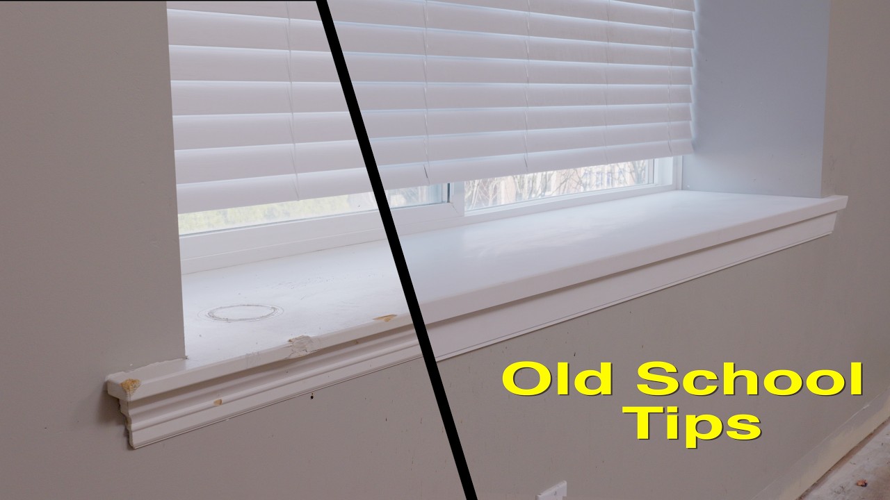 I upgraded an old window sill fast