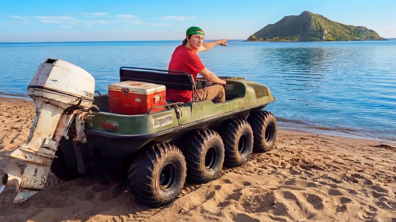 This 8-wheeled tank claims it can float... then he drove it into the water