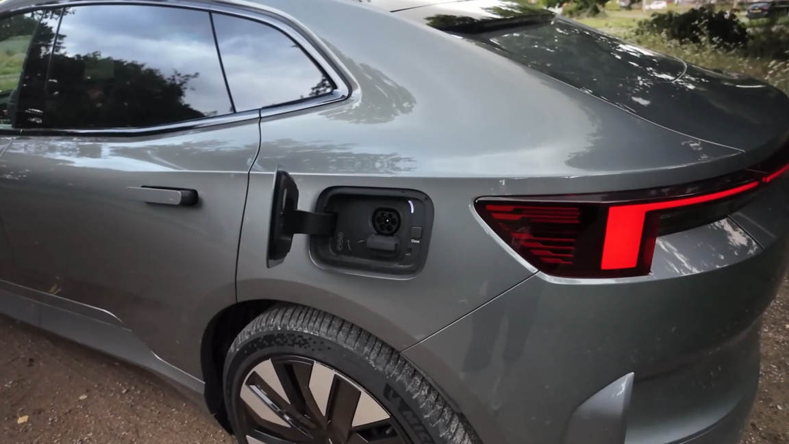 A premium electric SUV with a very unusual rear design