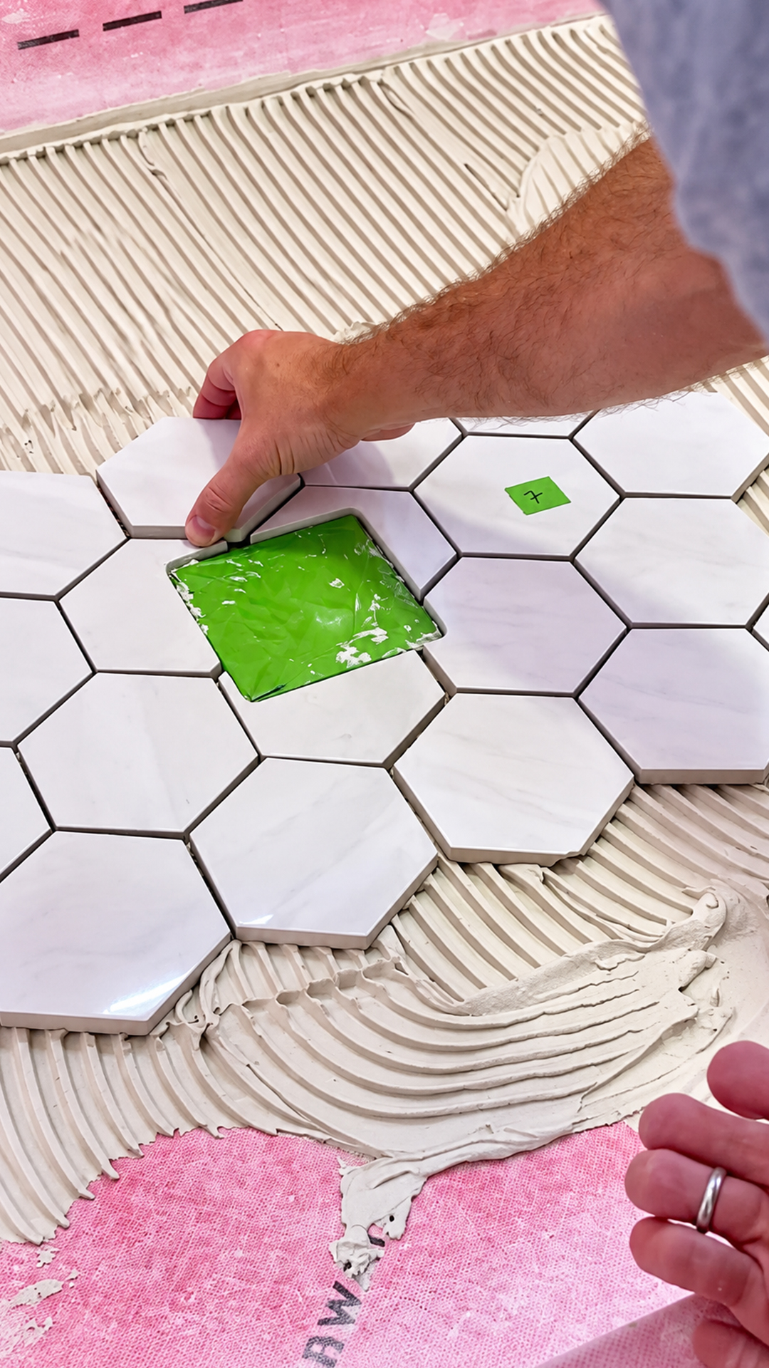 Tiling a custom shower floor setup