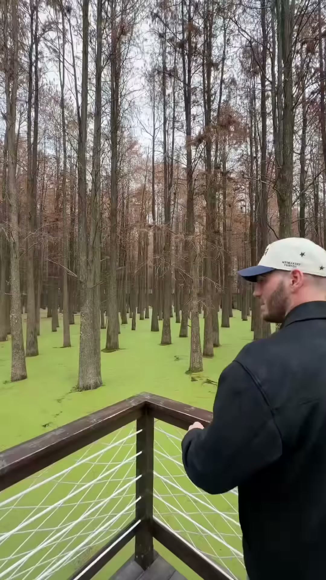 I swam in a neon green lake in China