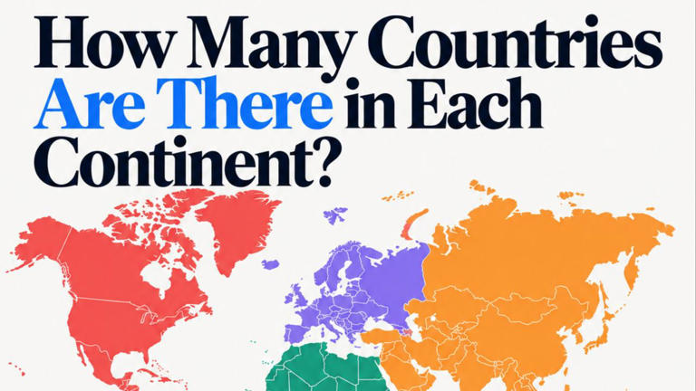 Africa has the most countries, while Asia holds more than half the ...
