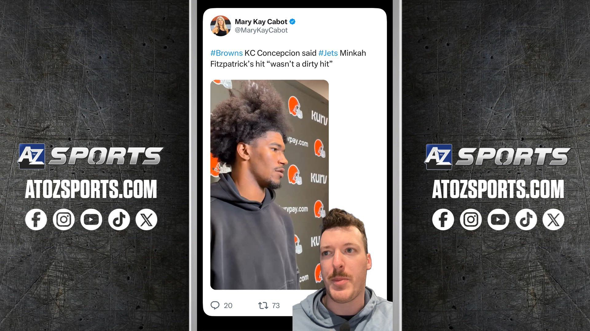 Cleveland Browns WR KC Concepcion comments on Minkah Fitzpatrick's hit