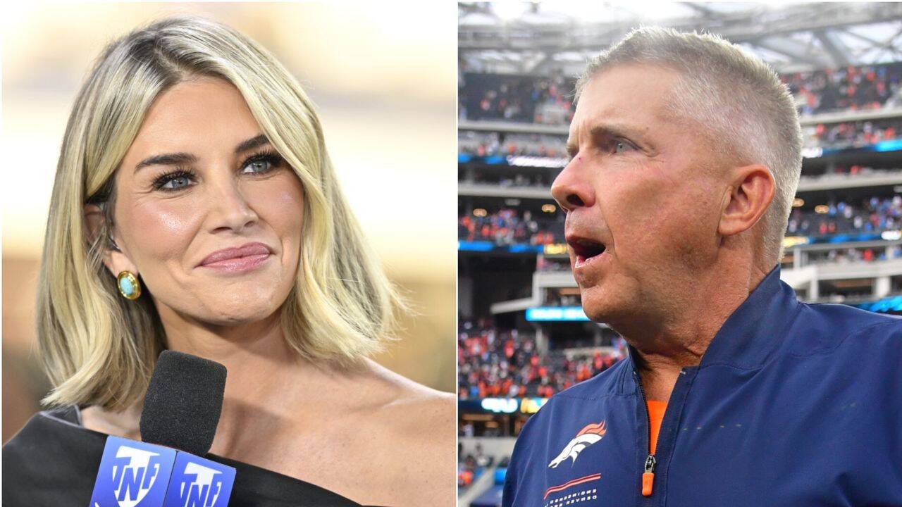 Viral on-field cheek kiss: Sean Payton greets Charissa Thompson; fans ...
