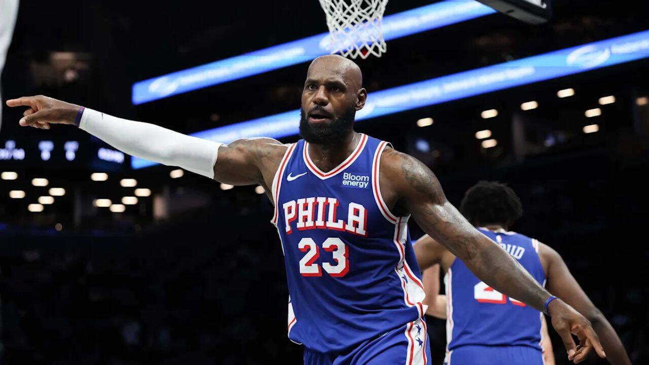LeBron James Sixers debut: star posts 8-8-7 line vs Celtics; Embiid ...