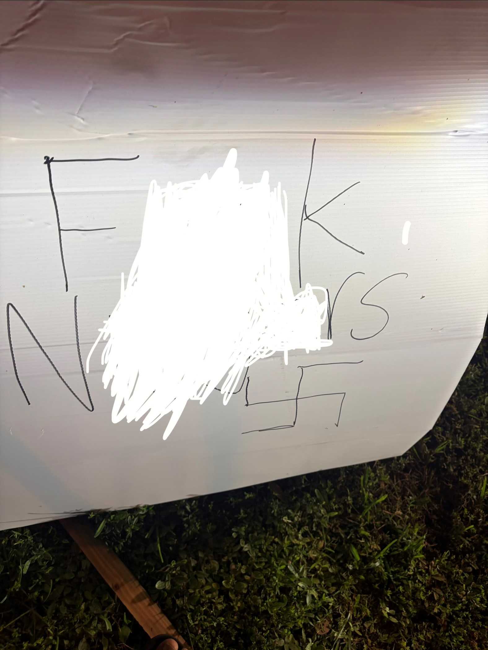 State representative's campaign sign defaced with racial slur and antisemitic symbol