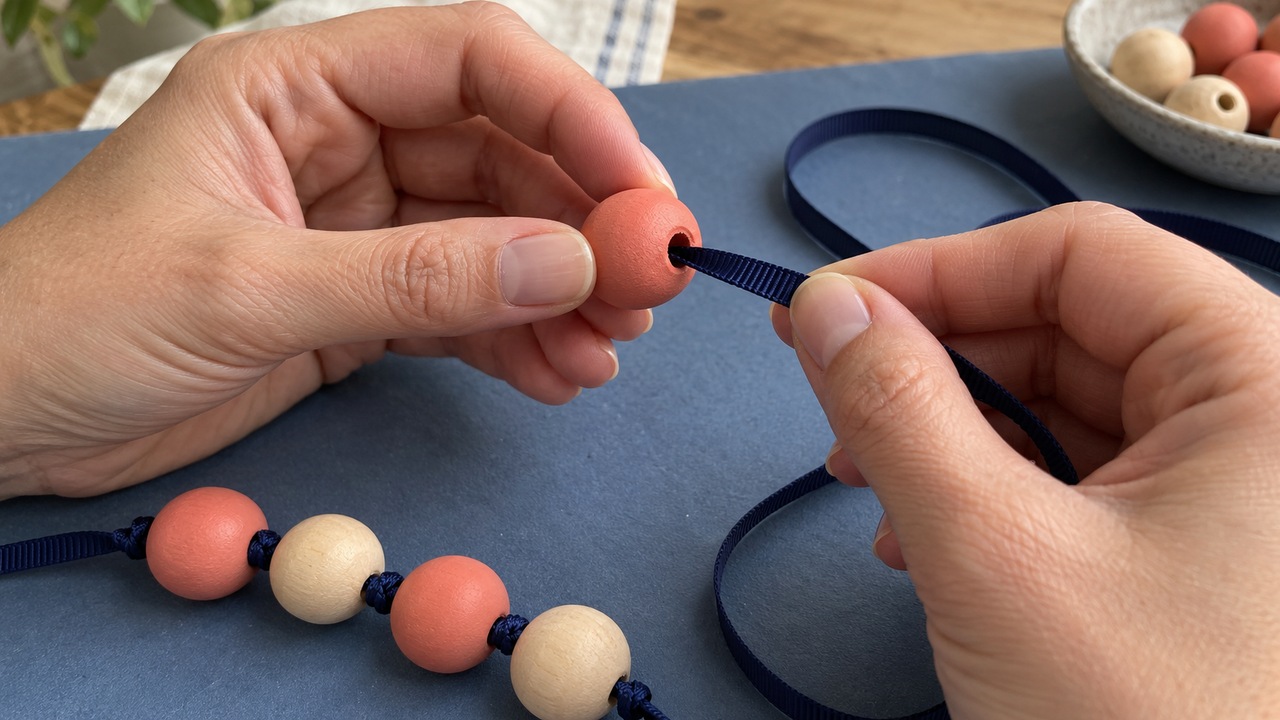 Can ribbon give leftover beads a fresh look?