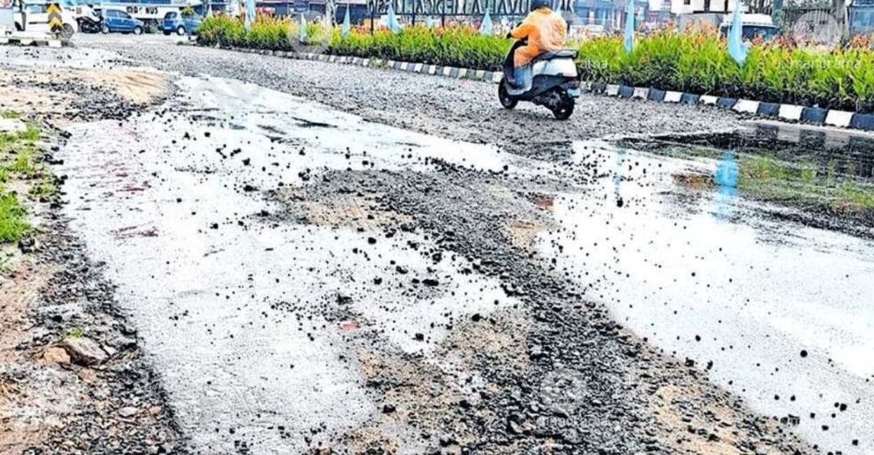 Thiruvalla bypass road crumbles again despite multiple patchwork repairs