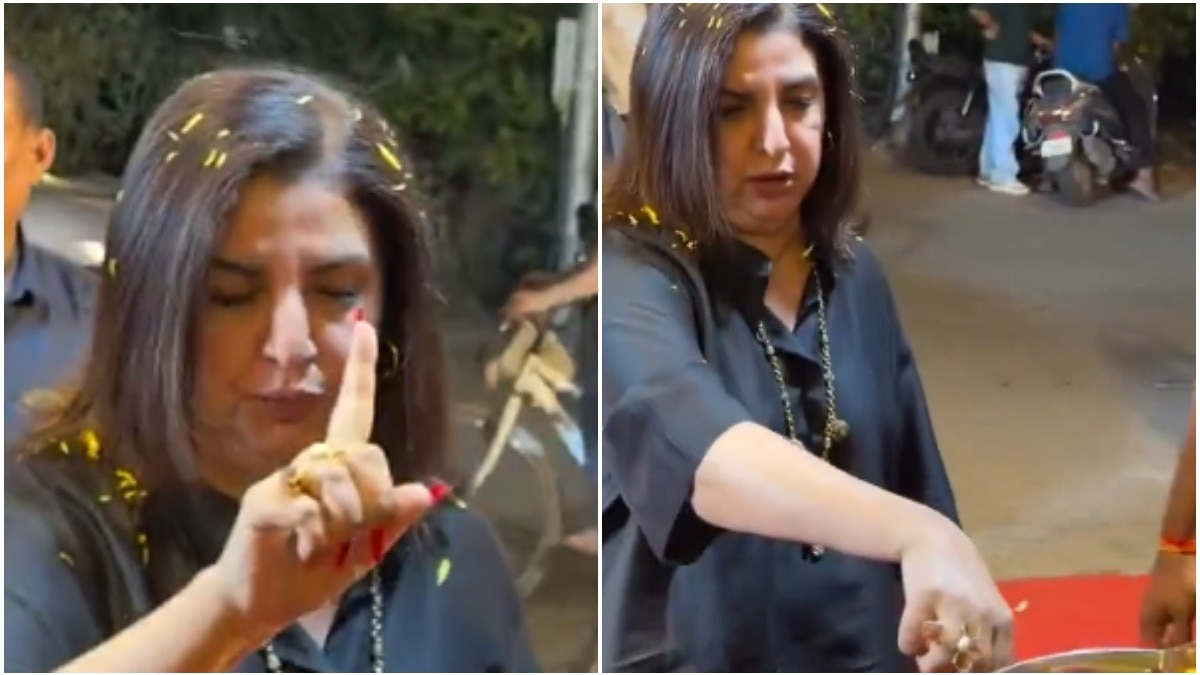 Farah Khan faces backlash for refusing tilak on forehead, asking for it ...