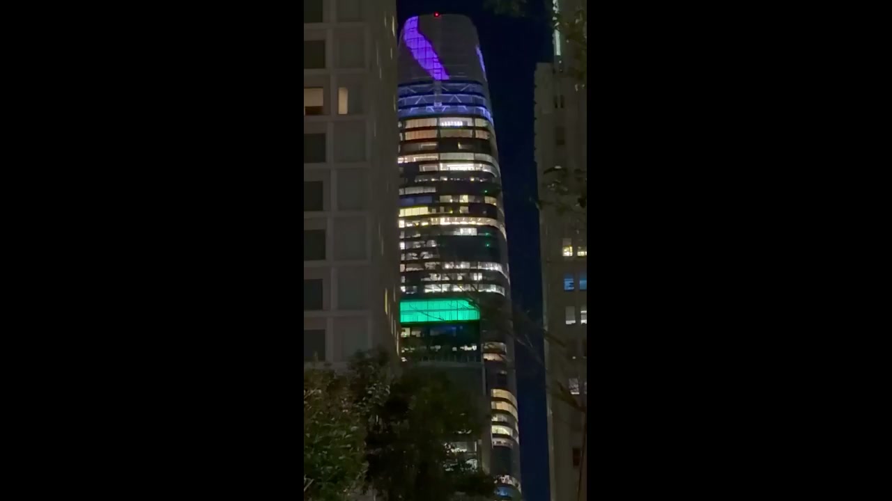 Salesforce Tower lights up in support of Valkyries