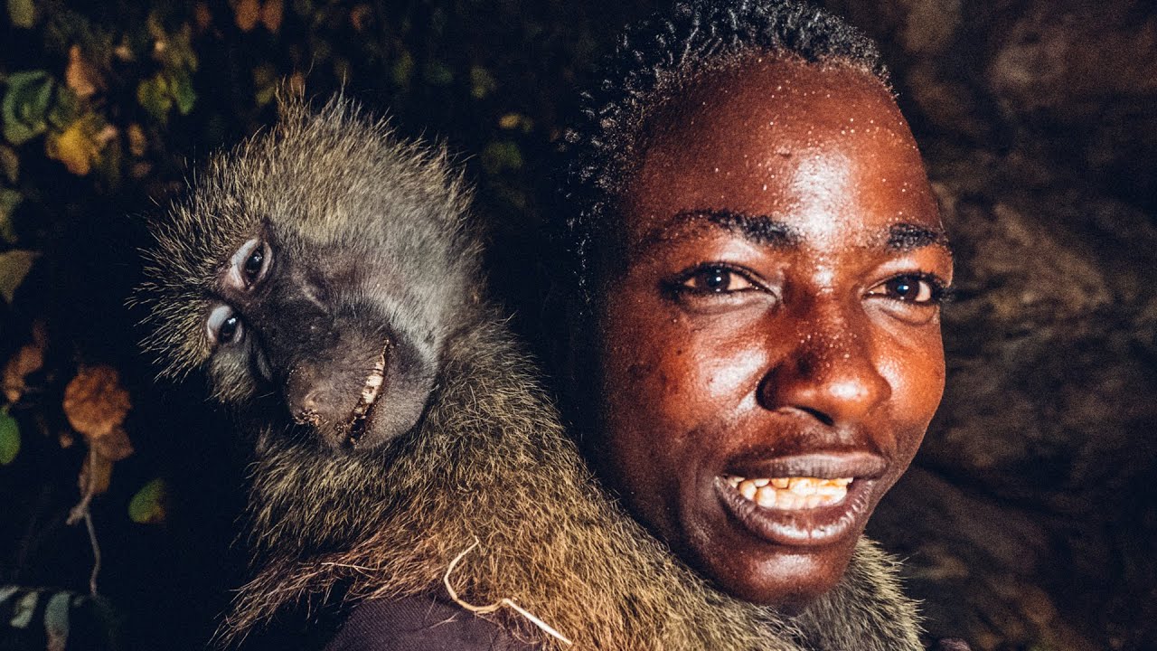 Watch what happens when the Hadza attack a baboon camp at night
