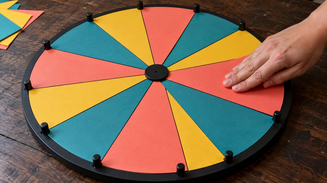 Make a custom prize wheel with paper and simple craft tools