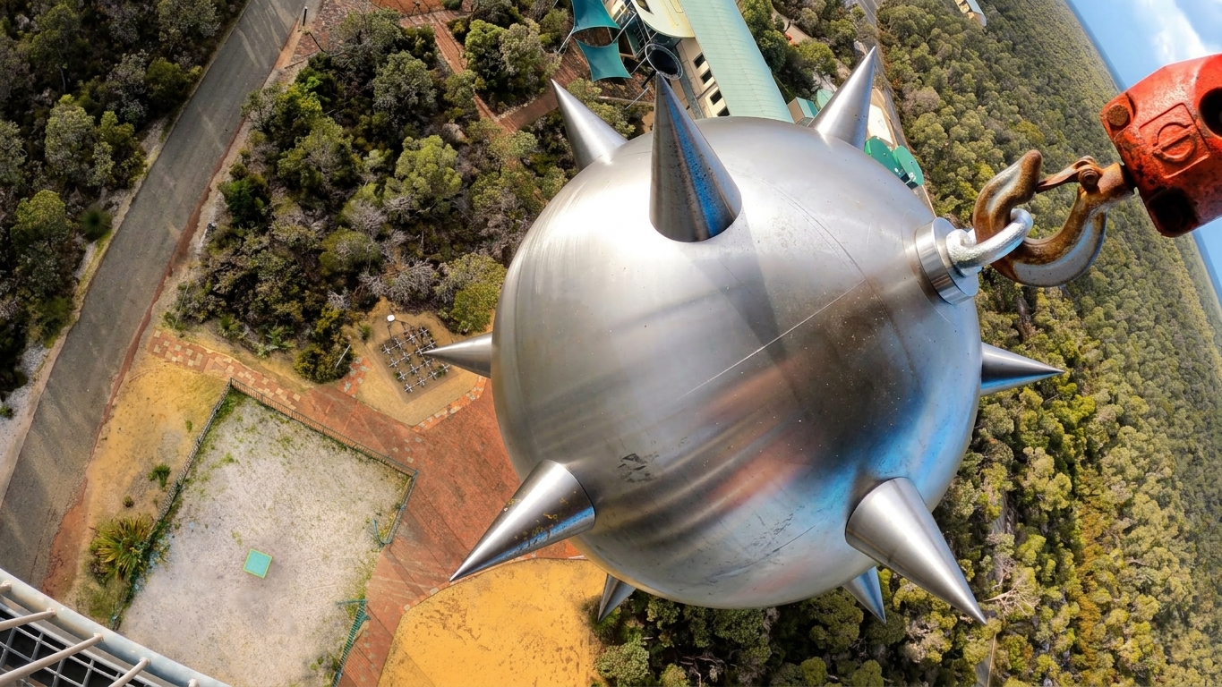 Watch what happens when a 1,000 lb wrecking ball hits bulletproof glass ...