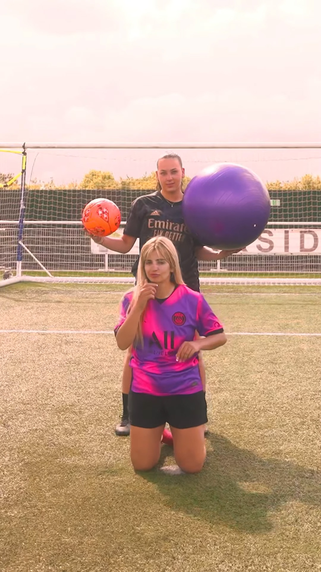 Trying the impossible crossbar challenge with different balls