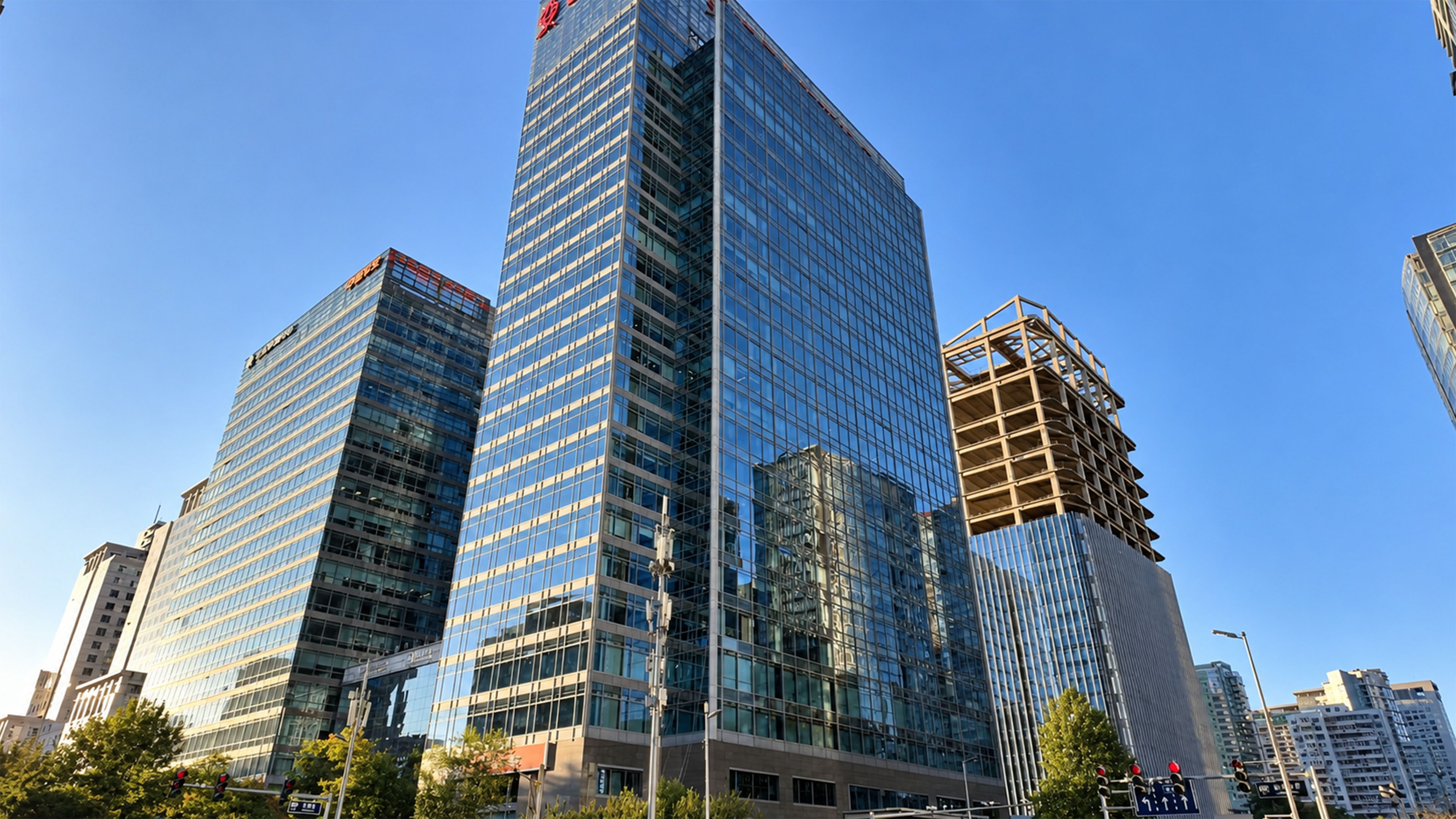 Beijing’s CBD mixes finished glass towers with new construction